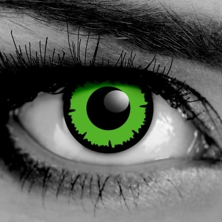 Green Lizard Halloween Contacts Spooky Eyes