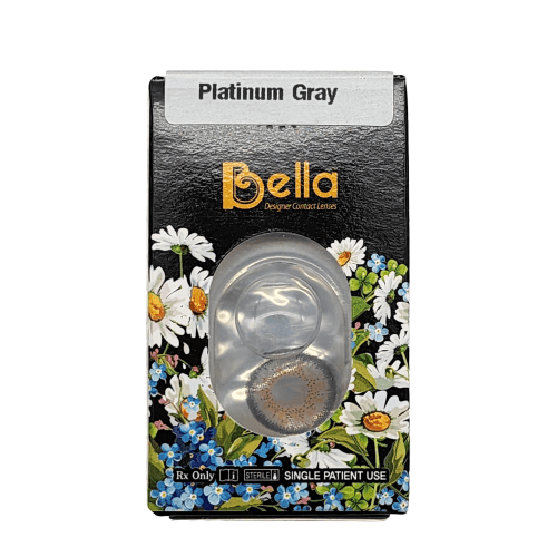 Platinum Gray Colored Contacts - Bella Cosmetic Lenses