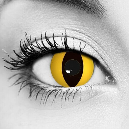 Yellow Cat Eye Halloween Contact Lenses - Gothika