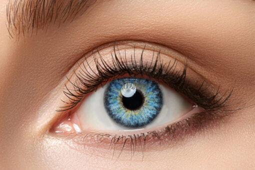 Chic Blue Colored Contacts