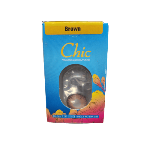 chic brown colored contacts