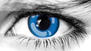 Gothika Tsukino bright blue anime contact lenses for cosplay