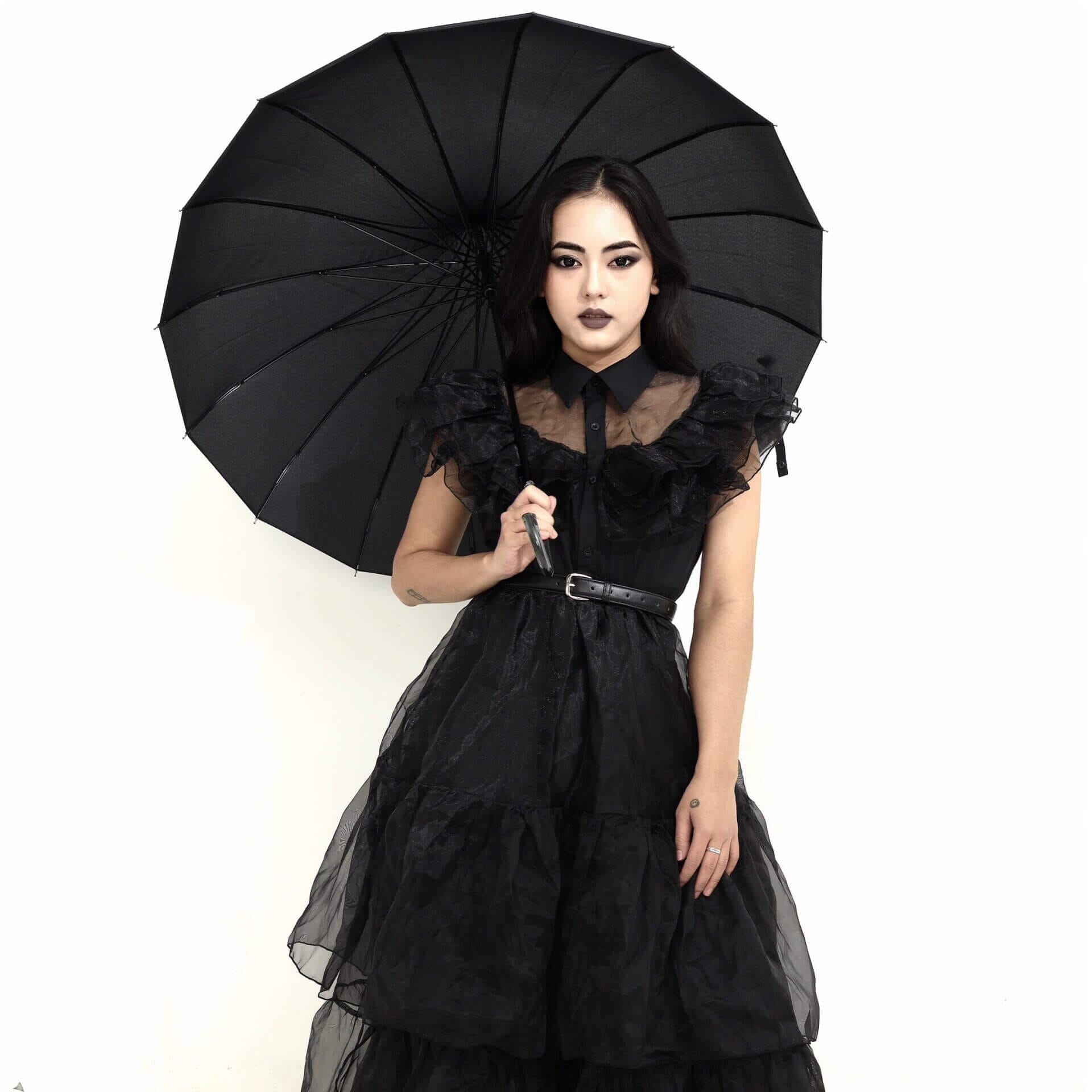 Gothic Black Pagoda Umbrella