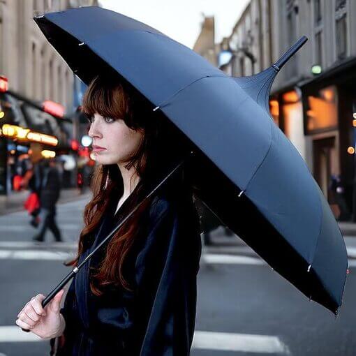 Gothic Black Pagoda Umbrella - Gothika.com Gothic Black Pagoda Umbrella - Gothika.com