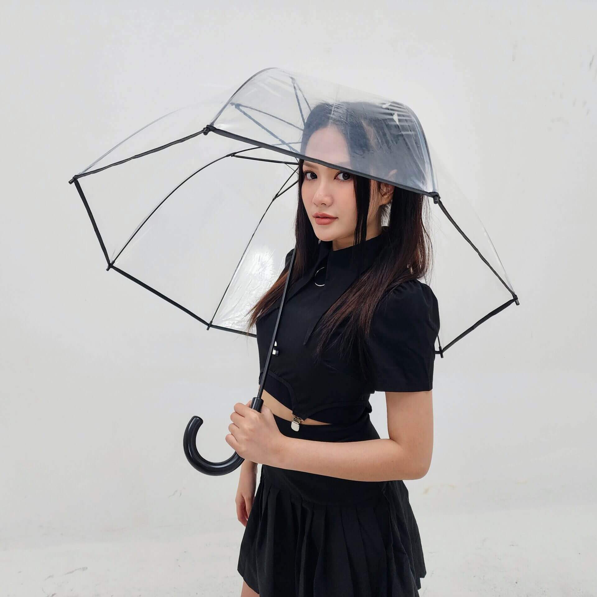Clear / Black Bubble Umbrella