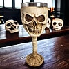 Wine Skull Resin And Stainless Steel Goblet - Image 3