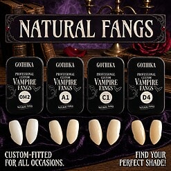 Classic Natural Vampire Fangs 18mm