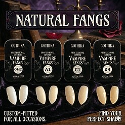 Classic Natural Vampire Fangs 18mm