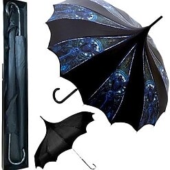 Gothic Rebel Custom Printed Vampire Gothic Pagoda Umbrella - Artisan Collection (Time Lord Bonus Kit)