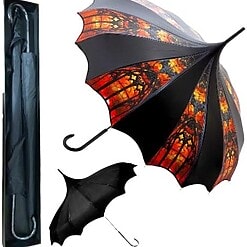Gothic Rebel Custom Printed Vampire Gothic Pagoda Umbrella TWO PACK - Artisan Collection - BONUS Dark Wing Pagoda Umbrella (Hallowed Glass Bonus Kit)
