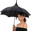 Fully Automatic Open Dark Wing Gothic Pagoda Top Umbrella With Crook Handle - Medium - Parasol Size - Image 2