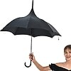 Fully Automatic Open Dark Wing Gothic Pagoda Top Umbrella With Crook Handle - Medium - Parasol Size - Image 4