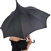 Fully Automatic Open Dark Wing Gothic Pagoda Top Umbrella With Crook Handle - Medium - Parasol Size - Image 5